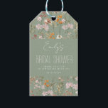 Sage Green Wildflower Boho Bridal Shower Thank You Gift Tags<br><div class="desc">Express heartfelt thanks with our Wildflower Boho Bridal Shower Thank You Gift Tags. Featuring a charming wildflower design, these tags convey gratitude for celebrating the blooming love during the bridal shower. The "In Bloom" theme adds a touch of natural beauty and romance to every tag, creating a cohesive and meaningful...</div>