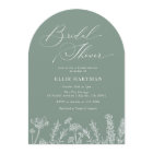 Sage Green Wildflower Bridal Shower Invitation