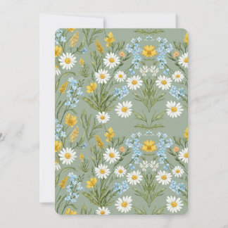 Sage Green Wildflower Holiday Card