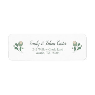 Sage Green Wildflower Return Address