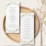 Sage Green Wildflower Rustic Boho Wedding Program Programme<br><div class="desc">Elegant delicate watercolor wildflower design, with custom your own event details. Pastel palettes of soft yellow, off white, sage green, dusty rose, blush pink, burgundy, and botanical greenery, simple and romantic. Great floral wedding programs for modern rustic wedding, country garden wedding, and boho wedding in spring and summer. See all...</div>