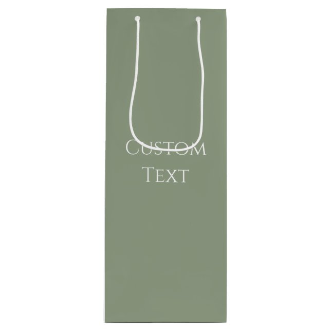 Sage Green  Wine Gift Bag (Front)