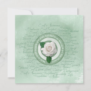  Sage Green with White Rose Empowerment Quote