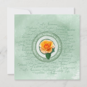 Sage Green with Yellow Rose Empowerment Quote