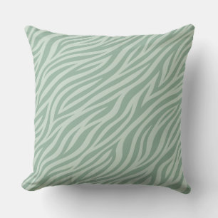 sage green zebra striped throw pillow throw pillow