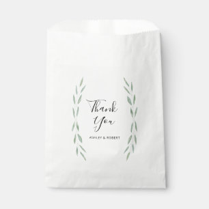 Sage Greenery Botanical Favours, Wedding Thank You Favour Bags