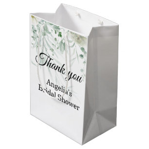 Sage Greenery Bridal Shower Medium Gift Bag
