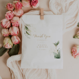 Sage Greenery Eucalyptus Gold Thank You Wedding Favour Bags