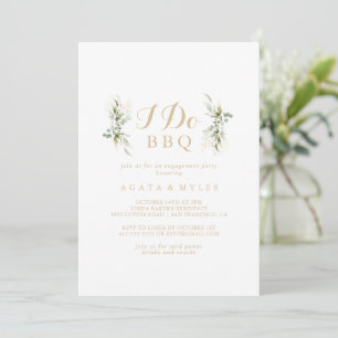Sage Greenery Eucalyptus I Do BBQ Engagement Party Invitation
