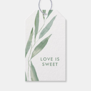 Sage Greenery Love is Sweet Tags, Wedding Favour Gift Tags