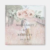 Sage Greenery Pink Floral Dusty Rose Photo Wedding