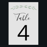 Sage Greenery Wedding Table Number Cards<br><div class="desc">Table Number Cards to help your guests find their seats. Please customise with the numbers you need, and add to your cart one card at a time. This beautiful wedding stationery suite features sage greenery paired with modern typefaces. The original watercolor creates an elegant look for your special day. Coordinating...</div>