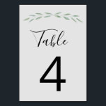 Sage Greenery Wedding Table Number Cards<br><div class="desc">Table Number Cards to help your guests find their seats. Please customise with the numbers you need, and add to your cart one card at a time. This beautiful wedding stationery suite features sage greenery paired with modern typefaces. The original watercolor creates an elegant look for your special day. Coordinating...</div>