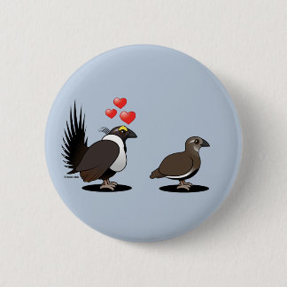Sage Grouse Love 6 Cm Round Badge
