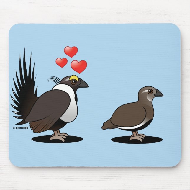 Sage Grouse Love Mouse Mat (Front)