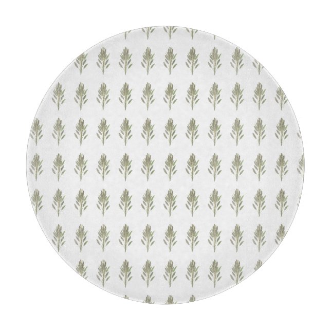 Sage herb botanical plant greenery Kitchen Cutting Board (Front)