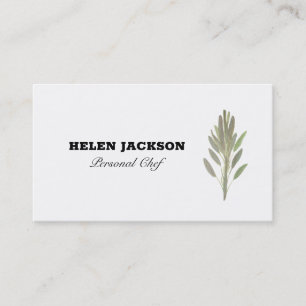 Sage Herbs Culinary Chef Catering Business Card