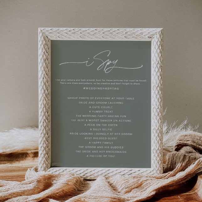 SAGE I Spy Wedding Hashtag Sign (Creator Uploaded)