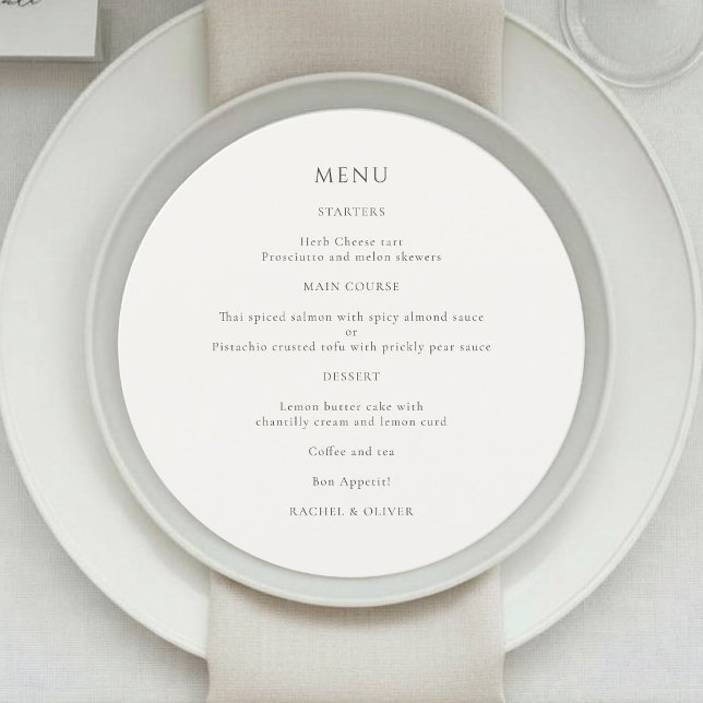 Sage & Ivory | Chic Floral Wedding Menu Card (Creator Uploaded)