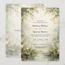 Sage Ivory Firefly Woodland Wedding