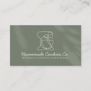 Sage Ivory Homemade Food Bakery Cooker Business Card