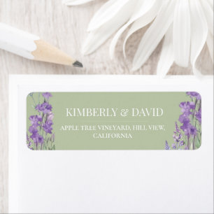 Sage & Lavender Wildflower Rustic Wedding Label