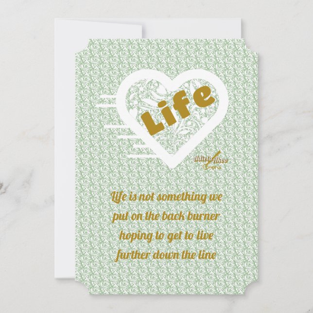 Sage Life Note Card by Adiela Akoo (Front)