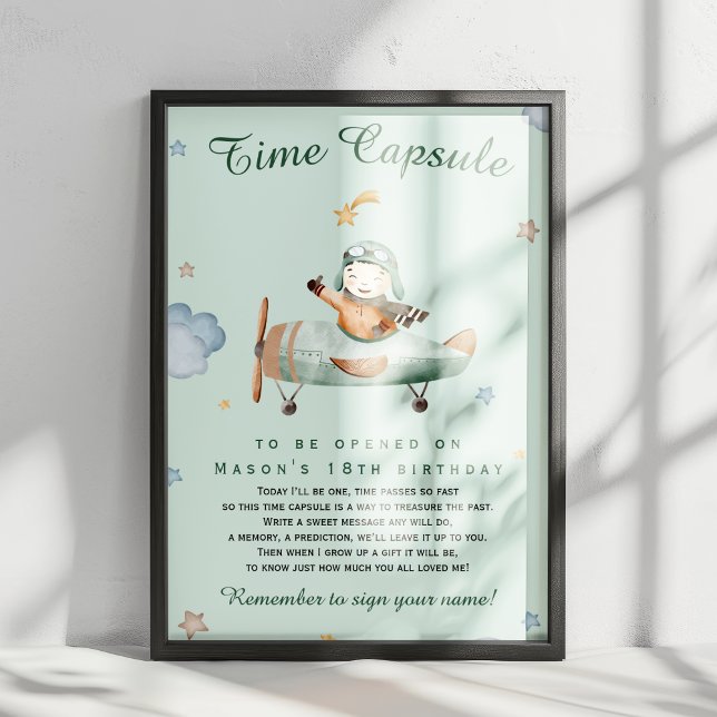 Sage Little Aviator Time Capsule Milestone Poster (Creator Uploaded)