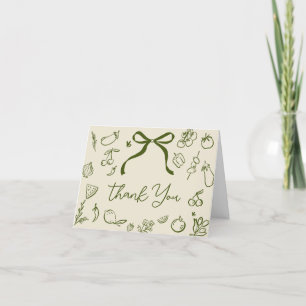 Sage Locally Grown Baby Shower Thank You Card