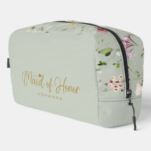 Sage Maid of Honour Script Name Accessory Gift Dopp Kit