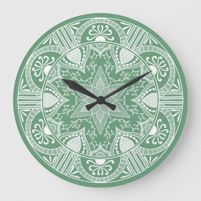 Sage Mandala Large Clock (Front)