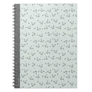 Sage Minimalist Cat Line Art Notebook