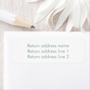 Sage Minimalist Modern Christmas Return Address