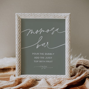 SAGE Momosa Bar Baby Shower Sign