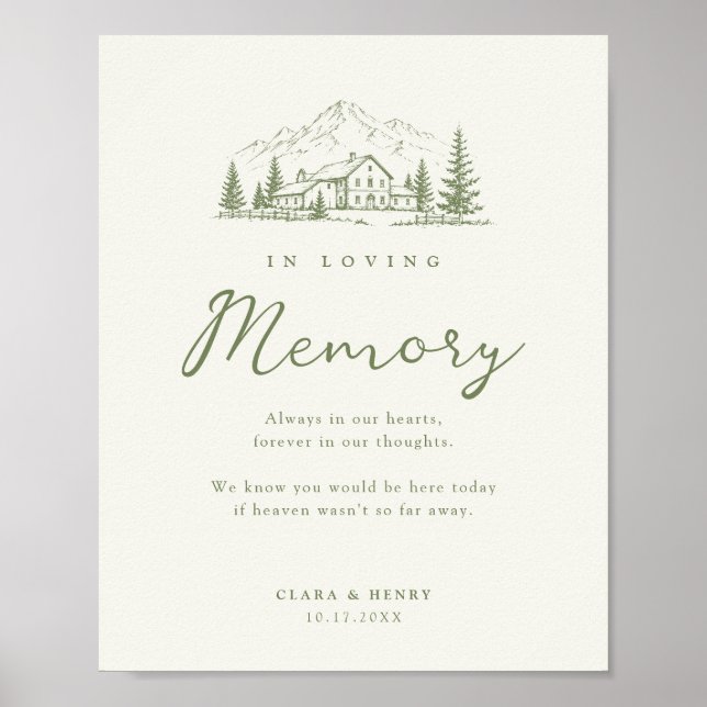 Sage Mountain Wedding Memorial Sign (Front)
