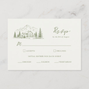 Sage Mountain Wedding RSVP Enclosure Card