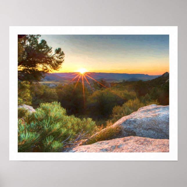 Sage Mountains Sunset Poster (Front)