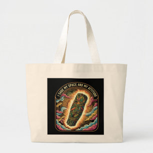 Sage My Space and My Attitude Smudging Cleansing A Large Tote Bag
