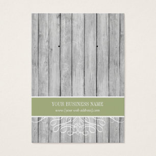 Sage Olive Green Rustic Wood Custom Earring Card