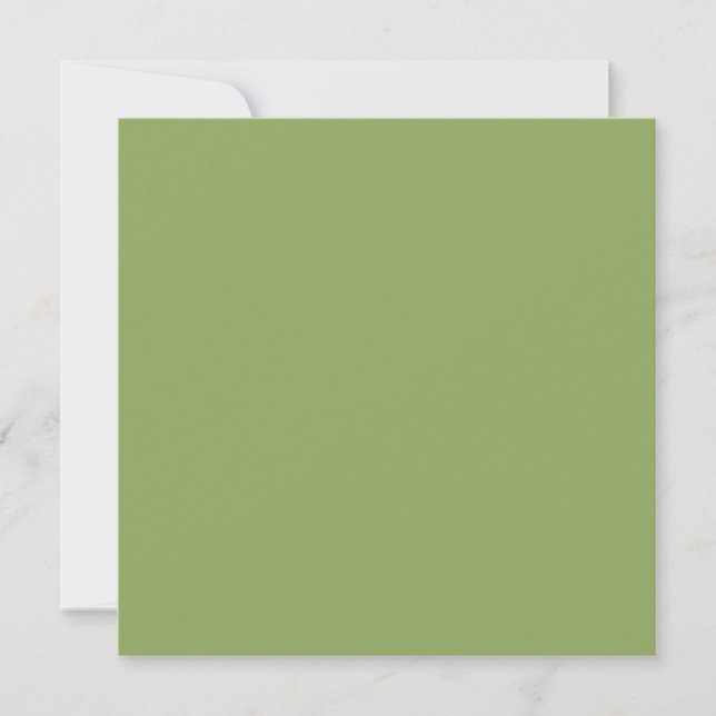 Sage Olive Green Solid Colour  Card (Front)