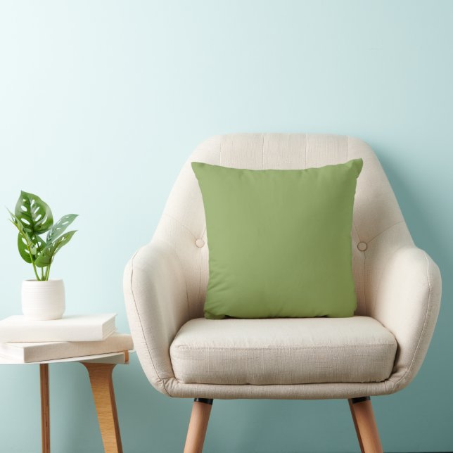 Sage Olive Green Solid Colour  Cushion (Chair)