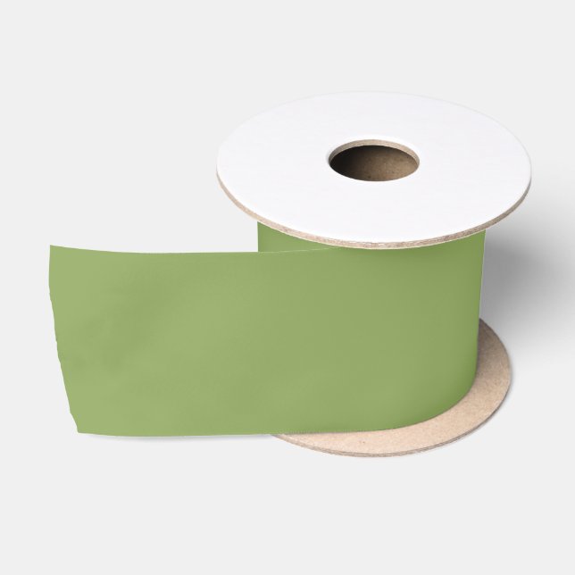 Sage Olive Green Solid Colour  Satin Ribbon (Spool)