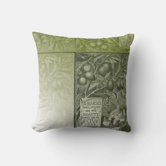 Sage Olive Tree Cushion (Front)