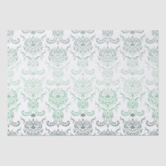 Sage Ombre Damask Tissue Paper
