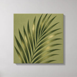 Sage Palm Serenity Minimalist Canvas Print