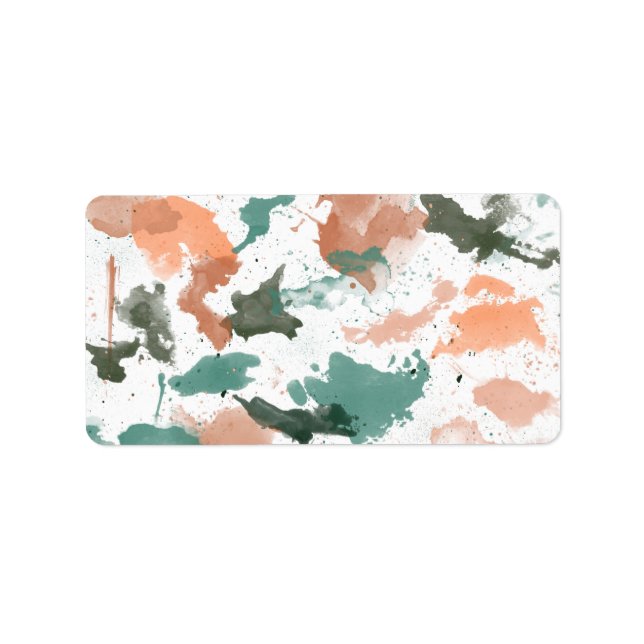 Sage Peach Palette Splatter Label (Front)