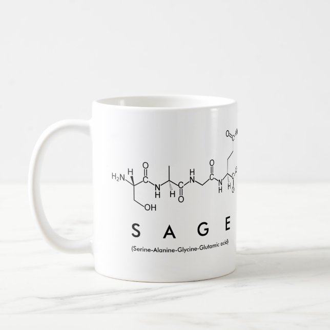 Sage peptide name mug (Left)