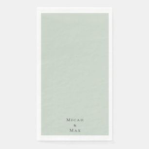 Sage Personalised Wedding  Napkin