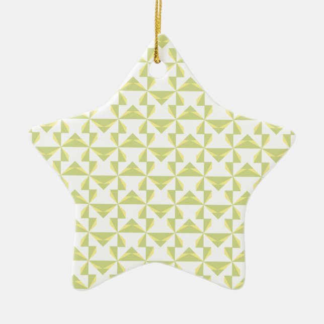 Sage Pinwheels Ceramic Tree Decoration (Front)