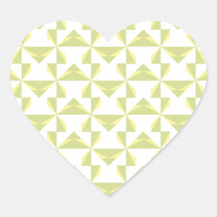 Sage Pinwheels Heart Sticker
